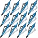 Sinbadteck Hunting Broadheads, 12PCS 3 Blades Bowhunting Broadheads 100 Grain Archery Arrow Broadhead Compatible with Traditional Bows and Compound Bows (Blue) 