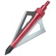 Sinbadteck Hunting Broadheads, 12pcs 3 Blades Bowhunting Broadheads 100 Grain Archery Arrow Broadhead Compatible with Traditional Bows and Compound Bows (Red)