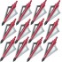 Sinbadteck Hunting Broadheads, 12pcs 3 Blades Bowhunting Broadheads 100 Grain Archery Arrow Broadhead Compatible with Traditional Bows and Compound Bows (Red)