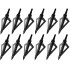 Sinbadteck Hunting Broadheads, 12PCS 3 Blades Bowhunting Broadheads 100 Grain Archery Arrow Broadhead Compatible with Traditional Bows and Compound Bows (Black)