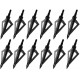 Sinbadteck Hunting Broadheads, 12PCS 3 Blades Bowhunting Broadheads 100 Grain Archery Arrow Broadhead Compatible with Traditional Bows and Compound Bows (Black)
