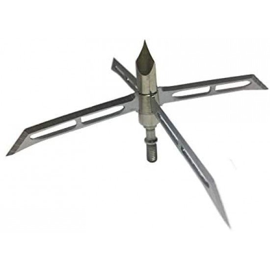 Sinbadteck Archery Broadheads, 3Pcs Pack 4 Fixed Blade Turkey Hunting Broadheads 200Gr Arrowhead Stainless Steel Bow and Arrow Hunting Tips