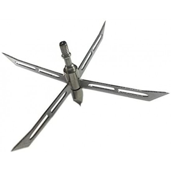 Sinbadteck Archery Broadheads, 3Pcs Pack 4 Fixed Blade Turkey Hunting Broadheads 200Gr Arrowhead Stainless Steel Bow and Arrow Hunting Tips