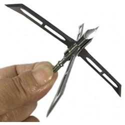 Sinbadteck Archery Broadheads, 3Pcs Pack 4 Fixed Blade Turkey Hunting Broadheads 200Gr Arrowhead Stainless Steel Bow and Arrow Hunting Tips