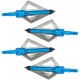Sinbadteck Hunting Broadheads, 12PCS 3 Blades Bowhunting Broadheads 100 Grain Archery Arrow Broadhead Compatible with Traditional Bows and Compound Bows (Blue) 