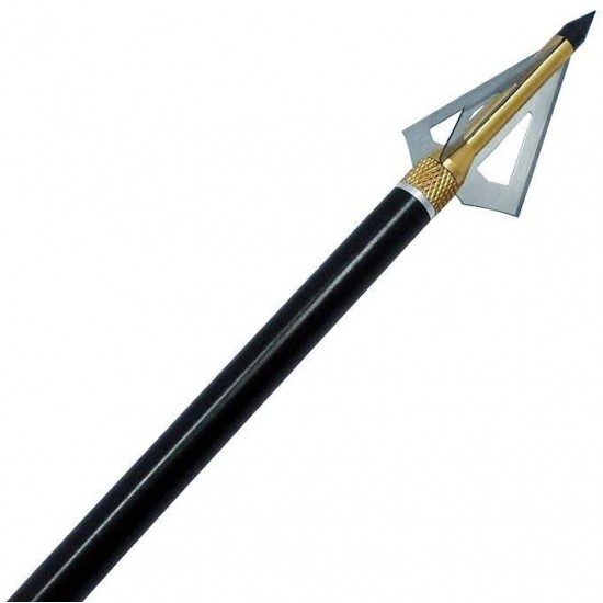 Sinbadteck Hunting Broadheads, 12PCS 3 Blades Bowhunting Broadheads 100 Grain Archery Arrow Broadhead Compatible with Crossbow and Compound Bow (Gold)