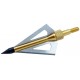 Sinbadteck Hunting Broadheads, 12PCS 3 Blades Bowhunting Broadheads 100 Grain Archery Arrow Broadhead Compatible with Crossbow and Compound Bow (Gold)