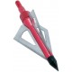 Sinbadteck Hunting Broadheads, 12pcs 3 Blades Bowhunting Broadheads 100 Grain Archery Arrow Broadhead Compatible with Traditional Bows and Compound Bows (Red)