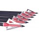 Sinbadteck Hunting Broadheads, 12pcs 3 Blades Bowhunting Broadheads 100 Grain Archery Arrow Broadhead Compatible with Traditional Bows and Compound Bows (Red)