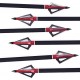 Sinbadteck Hunting Broadheads, 12pcs 3 Blades Bowhunting Broadheads 100 Grain Archery Arrow Broadhead Compatible with Traditional Bows and Compound Bows (Red)