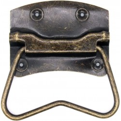 Sinbadteck Exercise equipment, namely, chest pulls, Lifting Handle Chest Pull with Distressed Antique Brass Finish for Wooden Box/Case/Chest-Large Size 